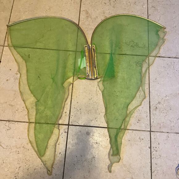 Teetot Tinker Bell Fairy Leaf Halloween Costume Wings Green Gold Child Small 5/6 - Picture 12 of 14